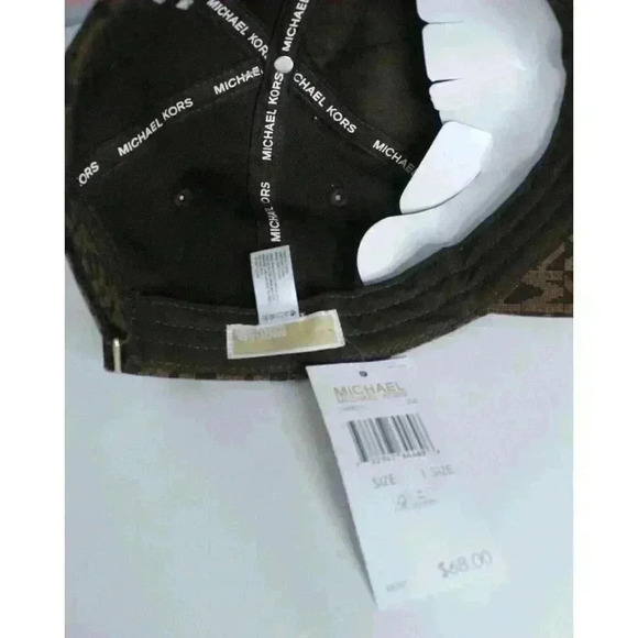 AUTHENTIC MICHAEL KORS BASEBALL‎ HAT/CAP BROWN W/MK LOGO ADJUSTABLE. NEW main image 6